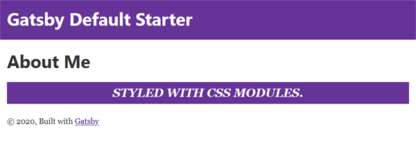 关于使用CSS模块样式化的页面